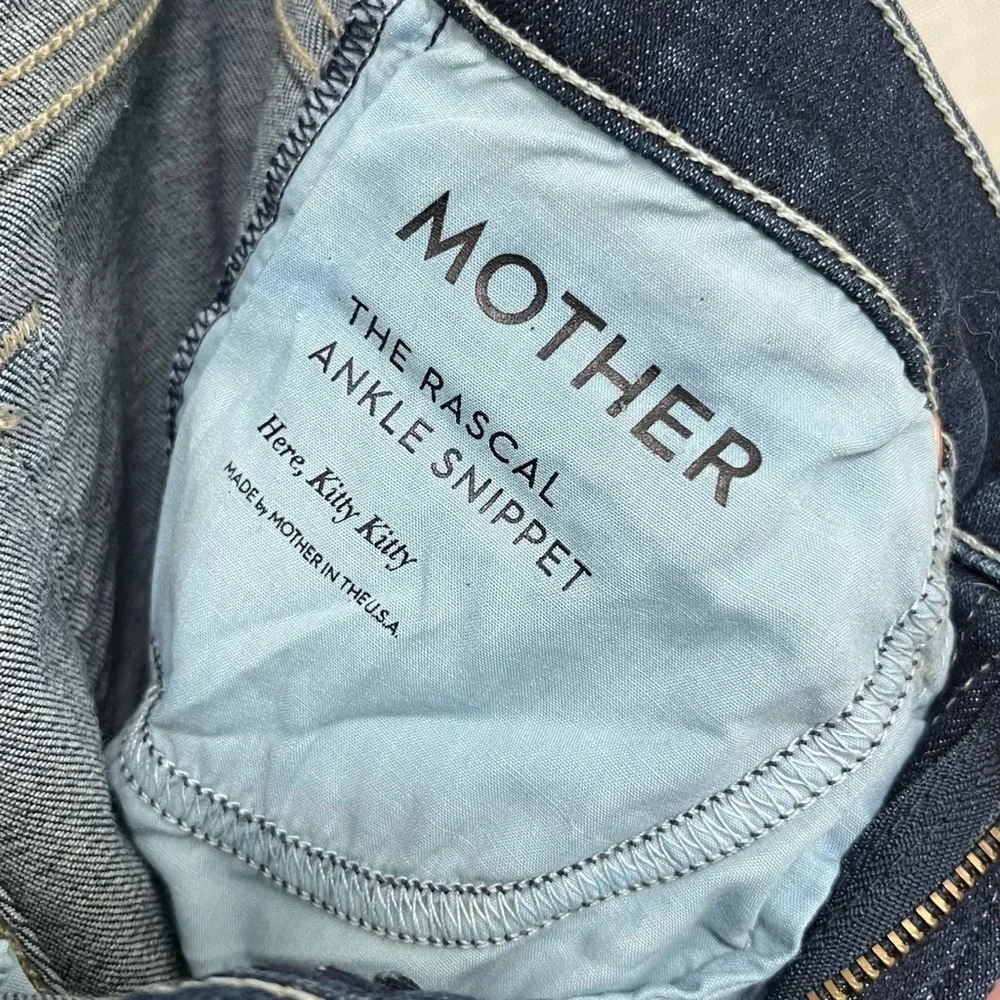 MOTHER The Rascal Ankle Snippet in Here Kitty Kitty Size 24